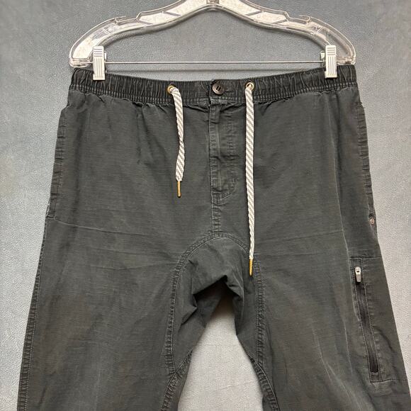 George Mens Black Jogger Pants Size L Elastic Waist Zip Pocket Skater Streetwear - Picture 7 of 14